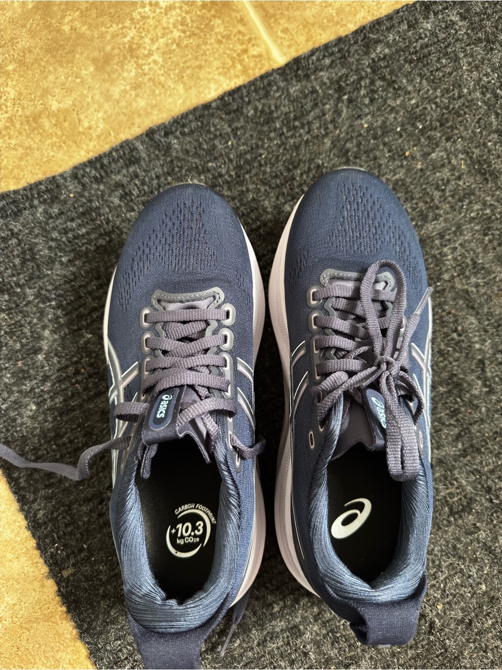 Asics Navy and Gray Women's Running Sneakers